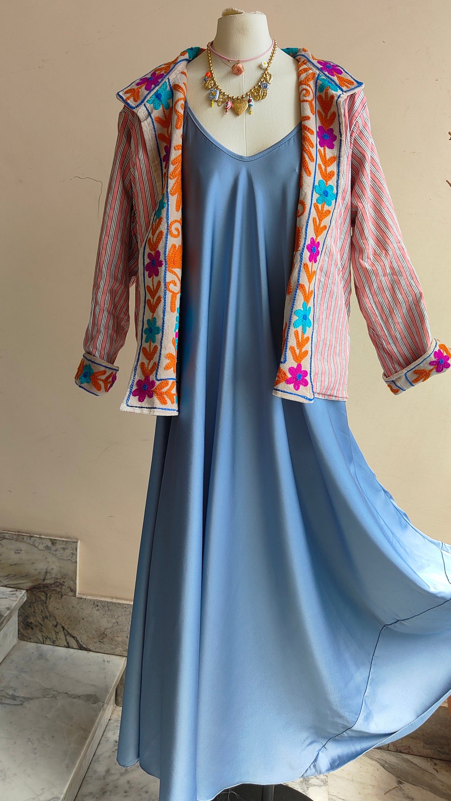 Giacca Boho con Tasche Laterali