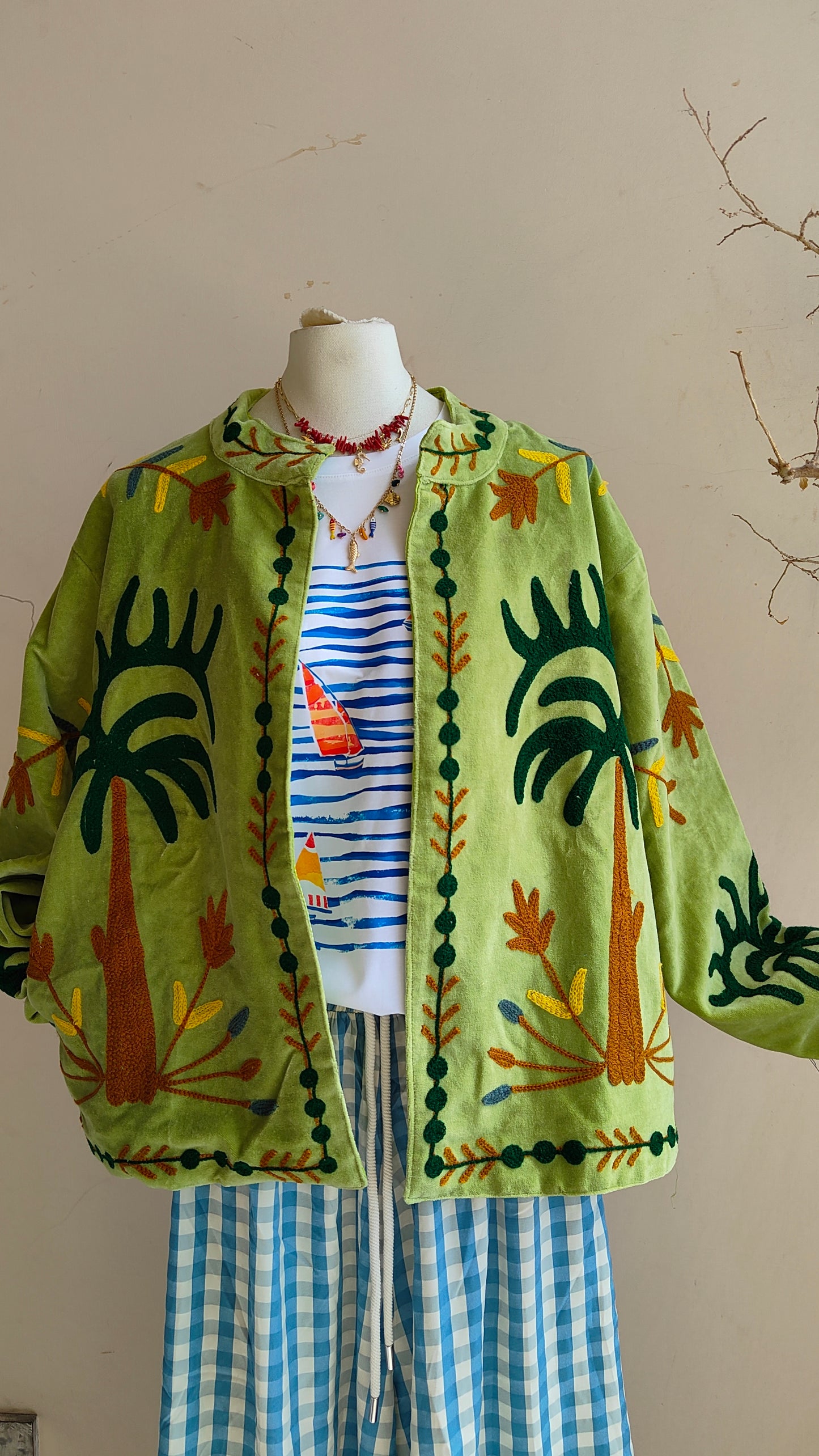 Giacca Boho con Tasche Laterali
