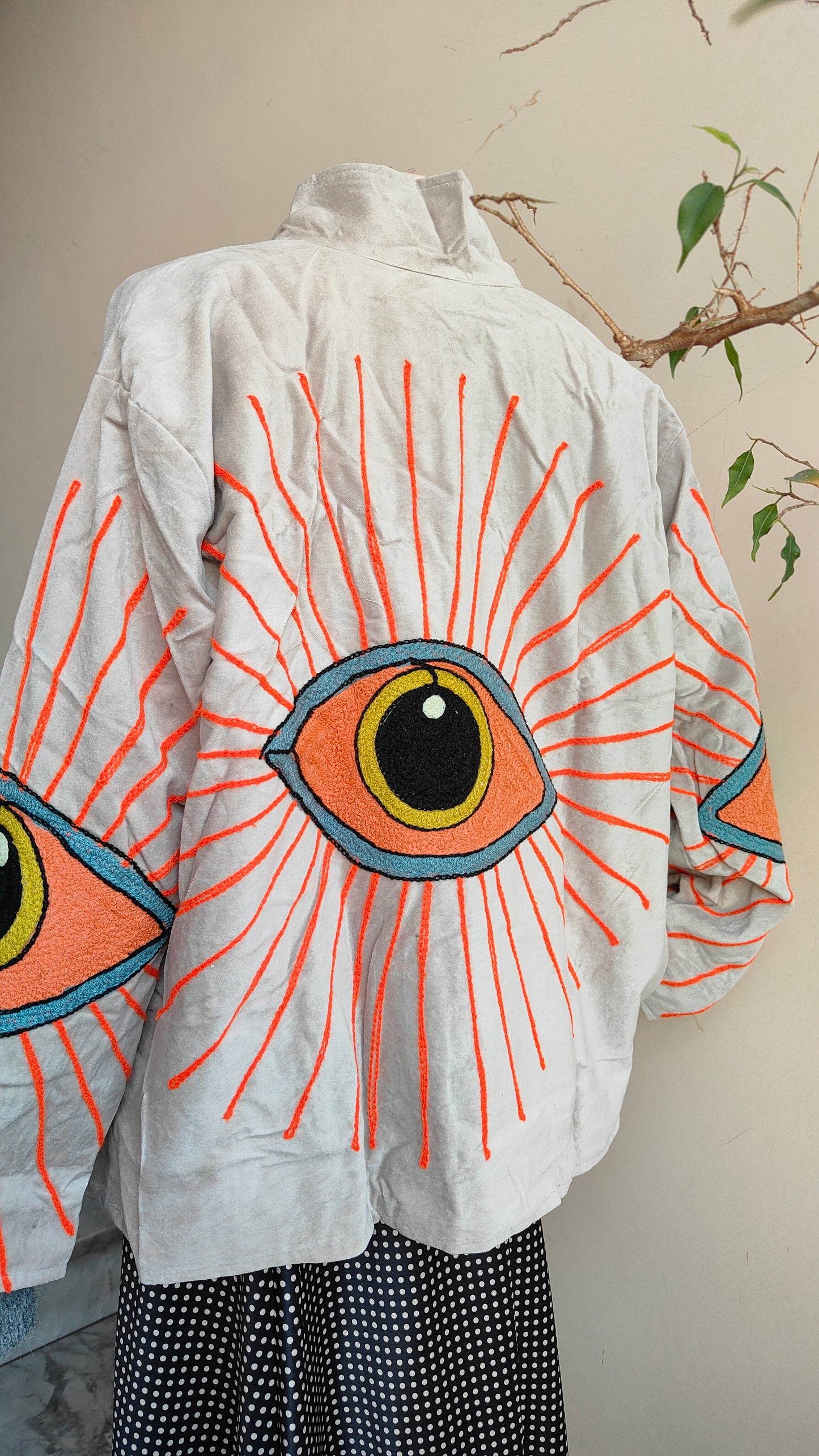 Giacca Boho con Tasche Laterali