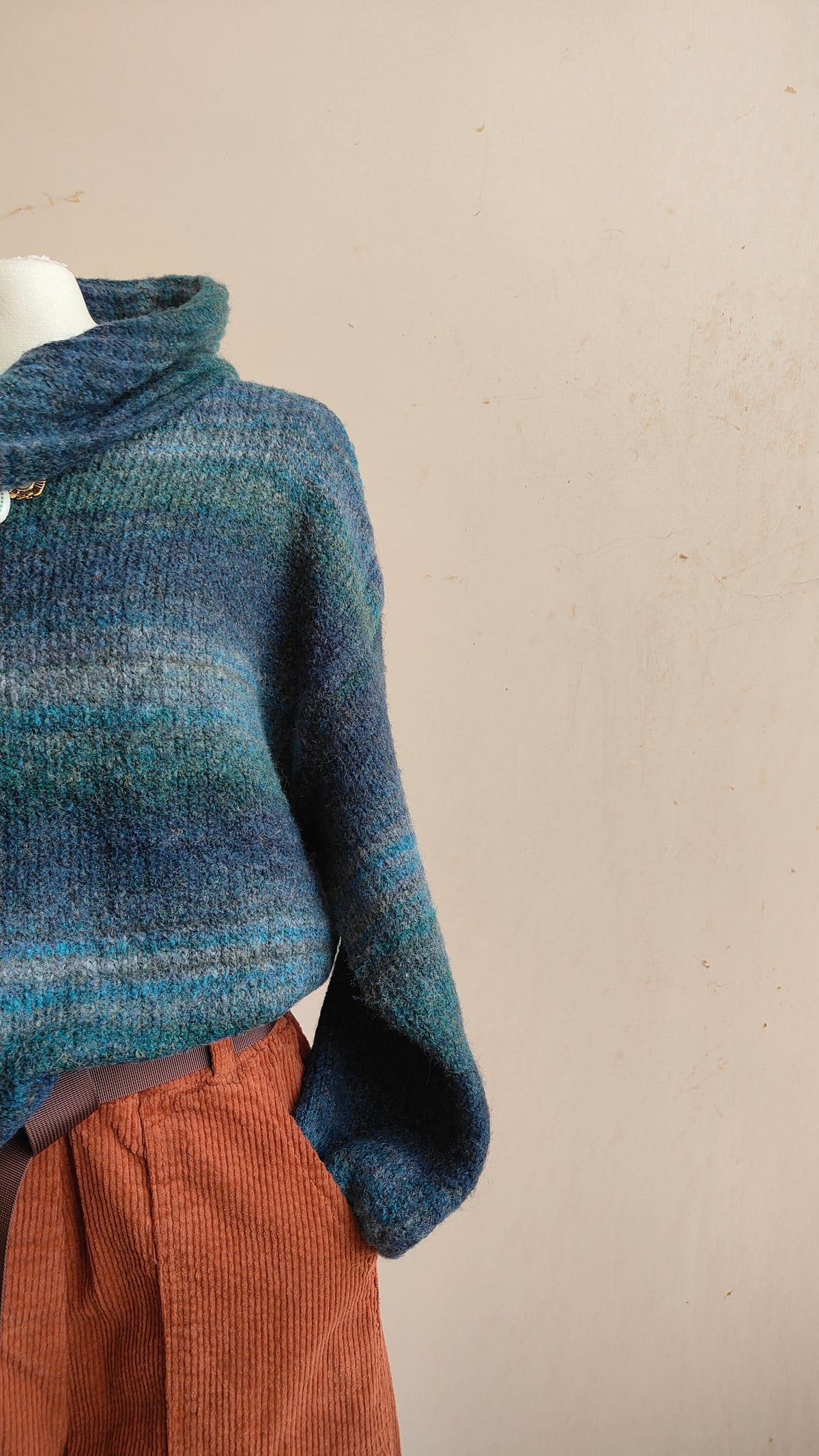 MAGLIONE SOFT MELANGE CON SCIARPA