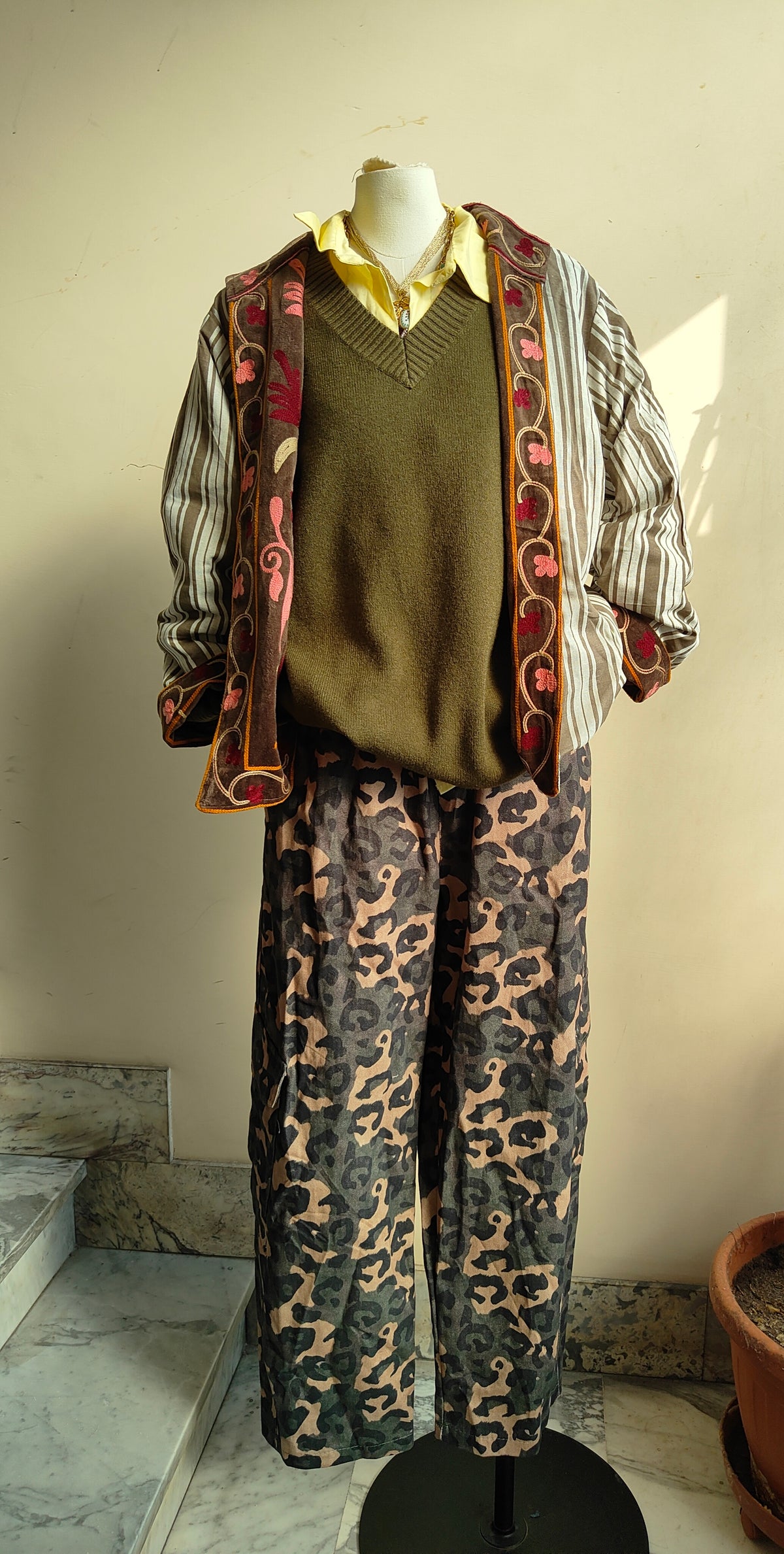 Giacca Boho con Tasche Laterali