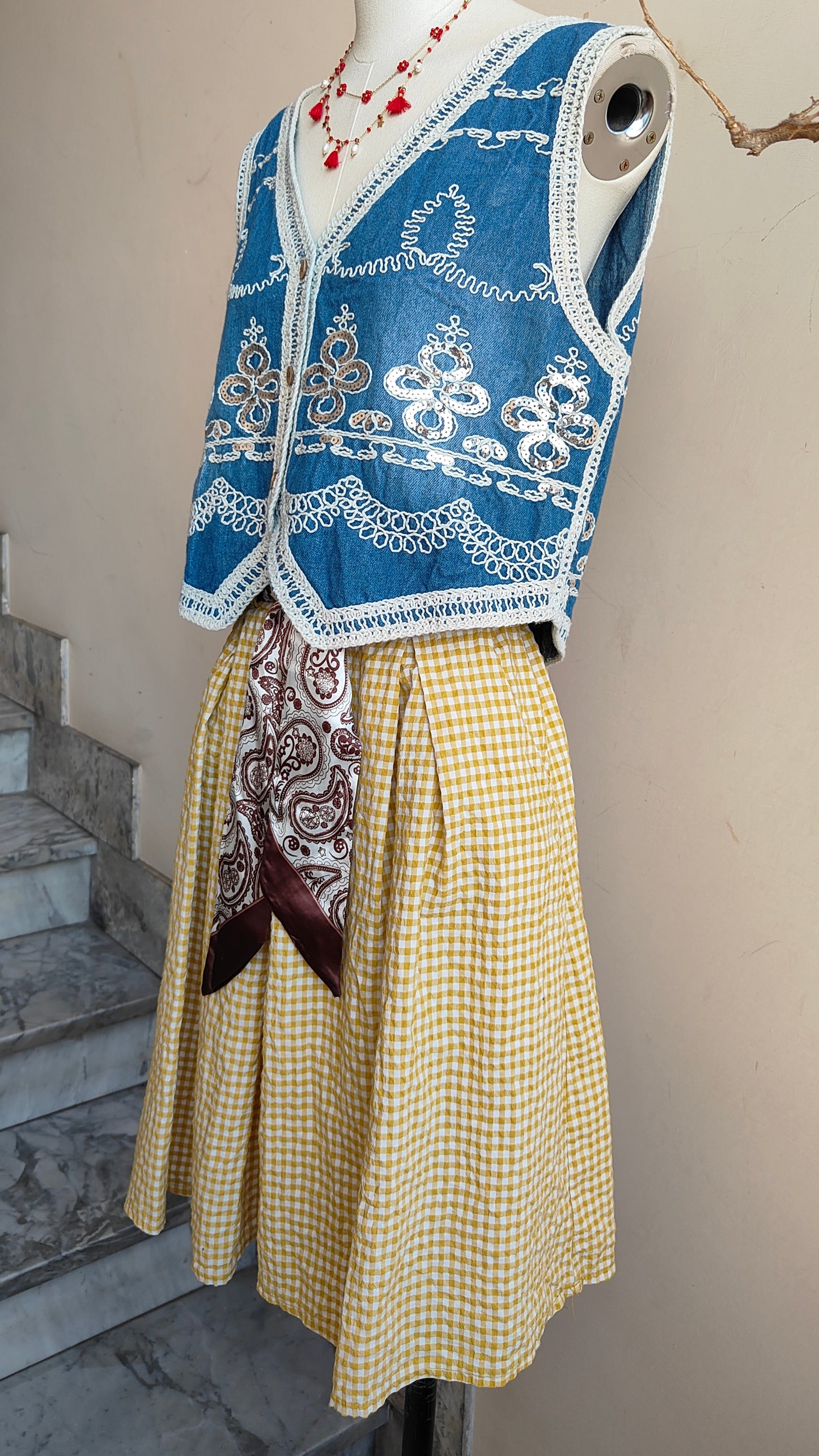 Gonna Pantalone Vichy Romance