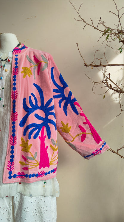 Giacca Boho con Tasche Laterali