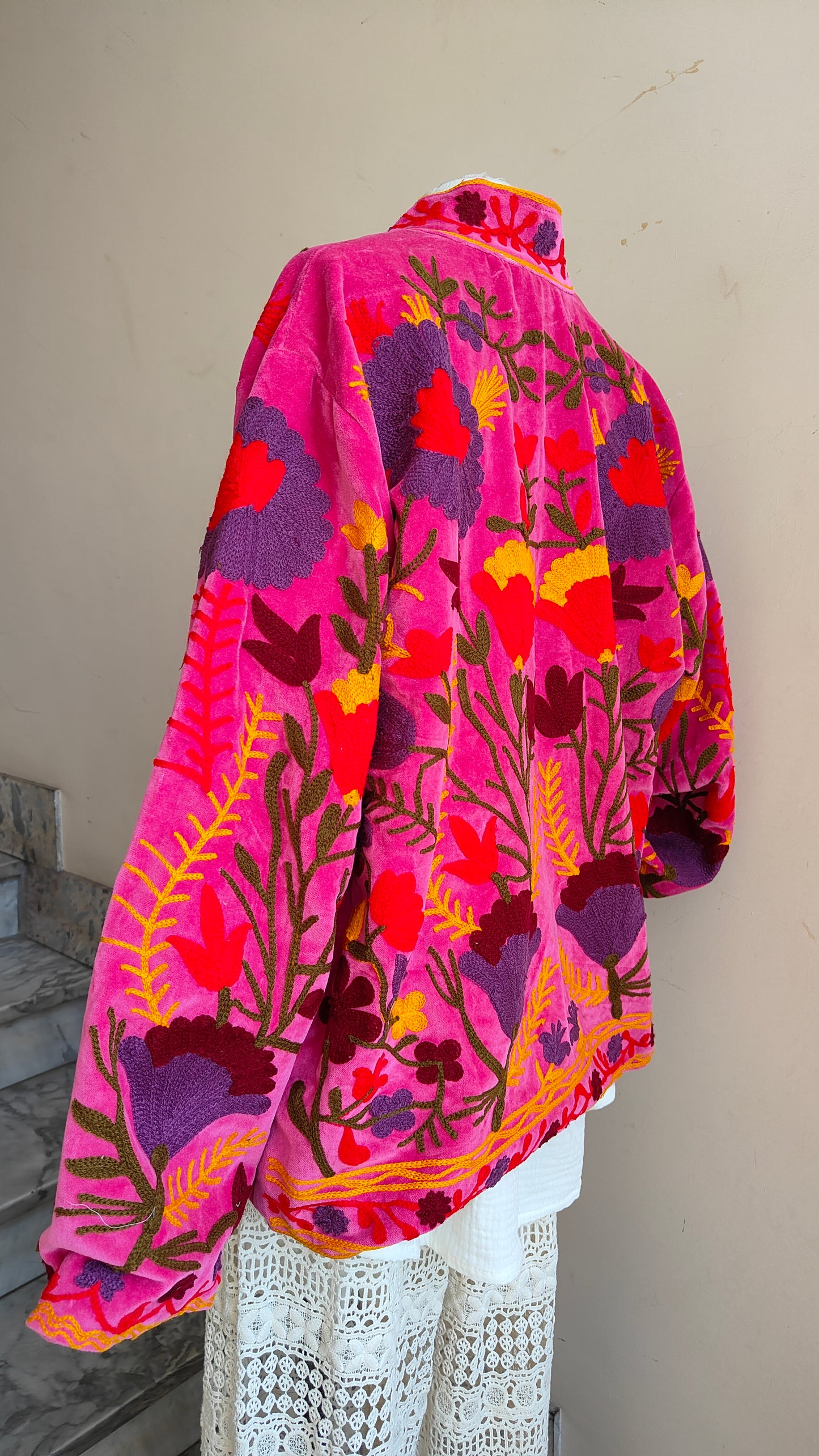 Giacca Boho con Tasche Laterali