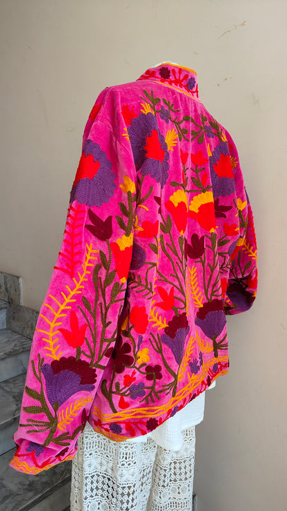 Giacca Boho con Tasche Laterali