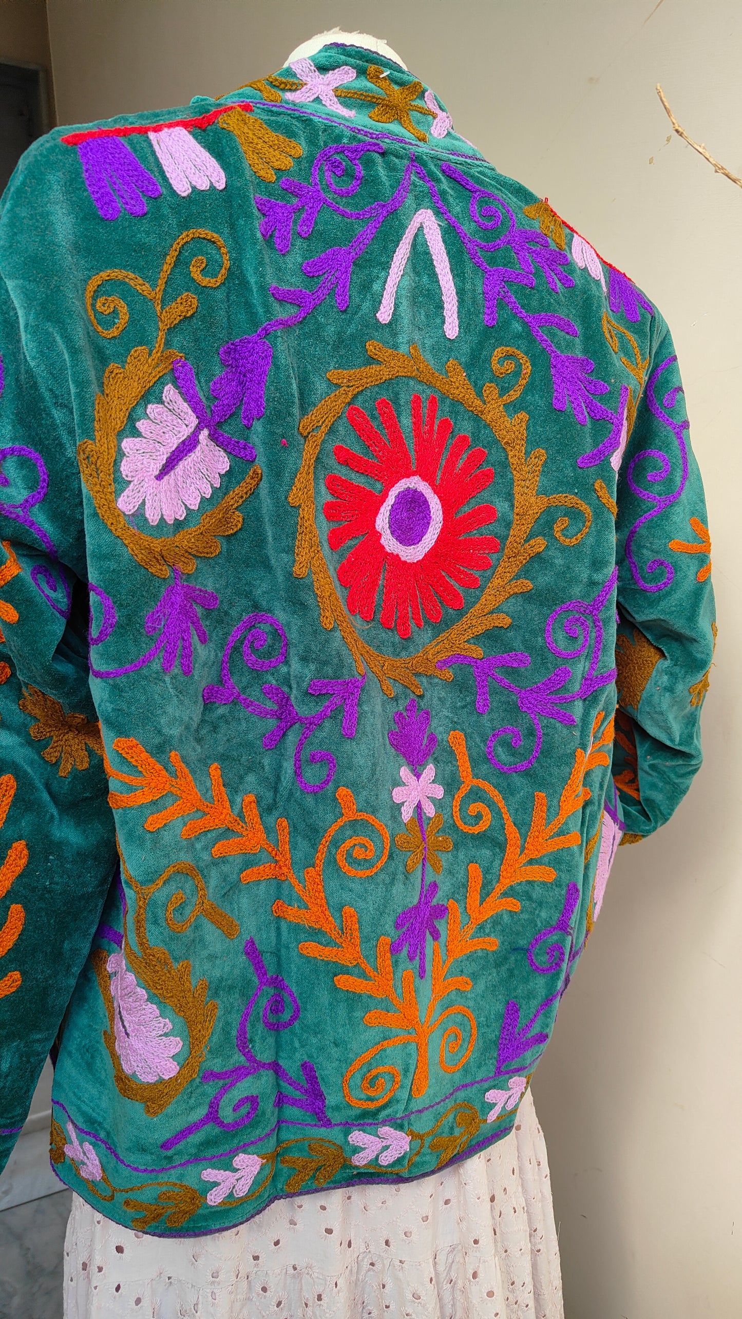 Giacca Boho con Tasche Laterali