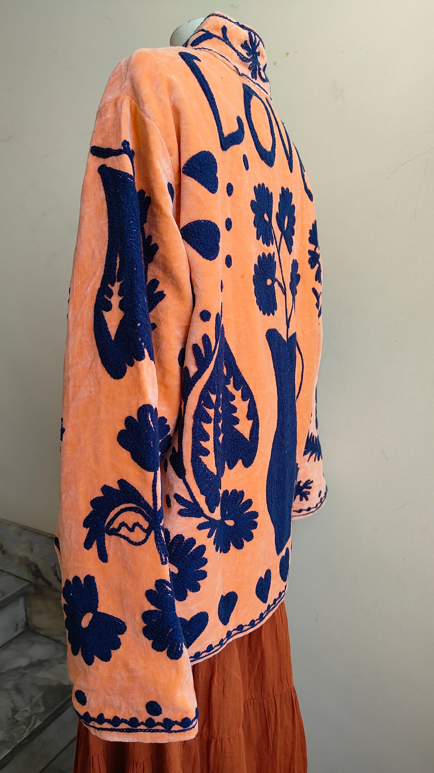 Giacca Boho con Tasche Laterali