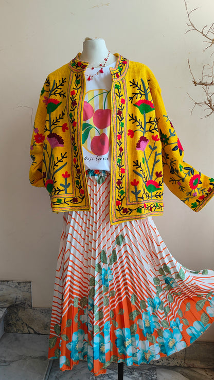Giacca Boho tasche Canapa
