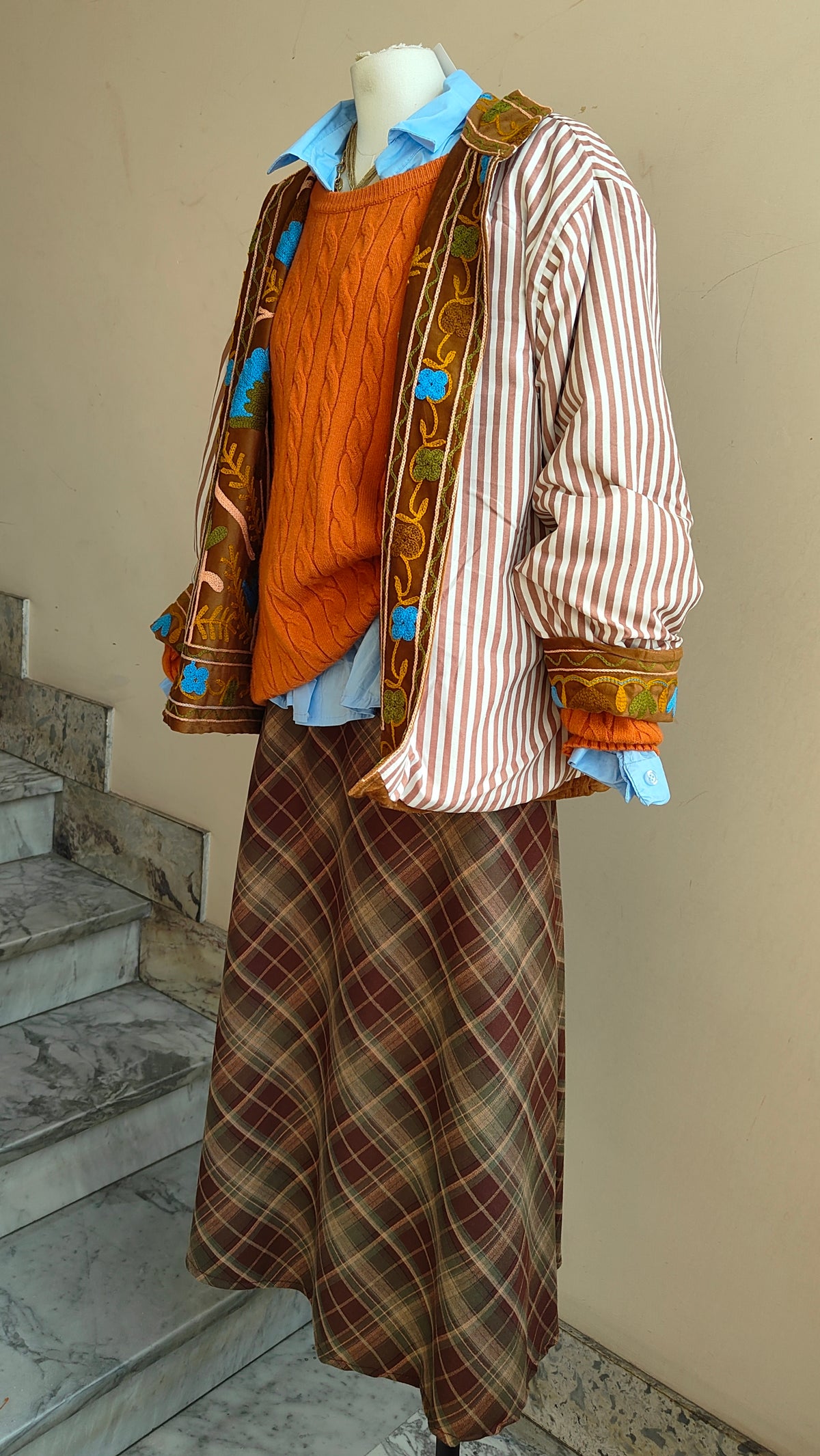 Giacca Boho con Tasche Laterali