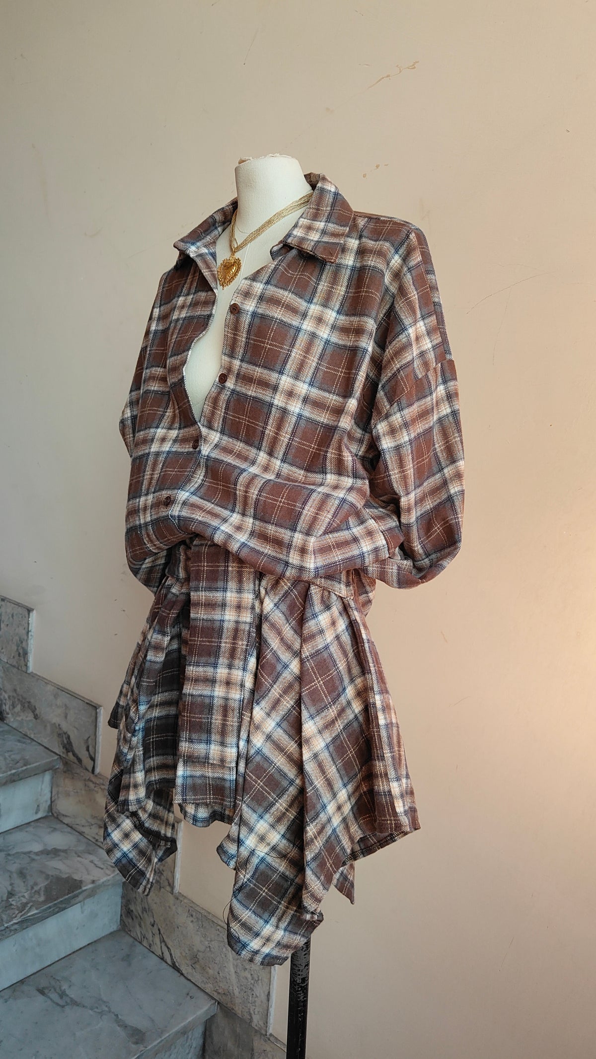 COMPLETO CHECK – CAMICIA & GONNA ASIMMETRICA
