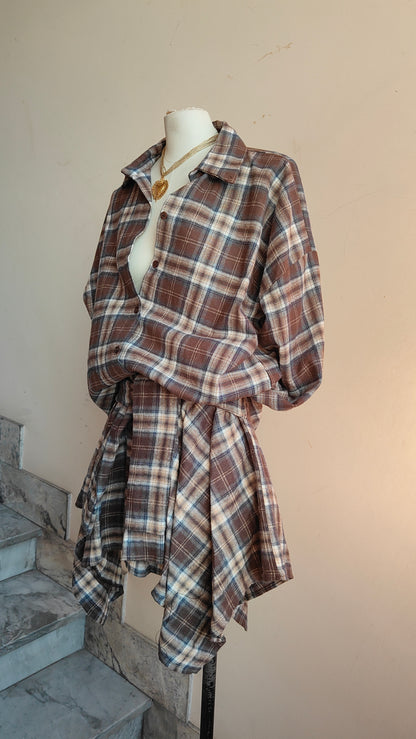 COMPLETO CHECK – CAMICIA & GONNA ASIMMETRICA