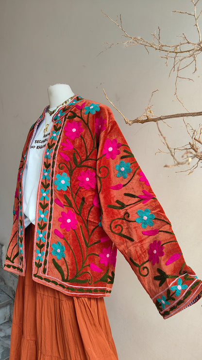 Giacca Boho con Tasche Laterali