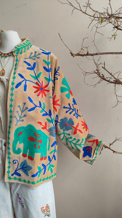 Giacca Boho con Tasche Laterali
