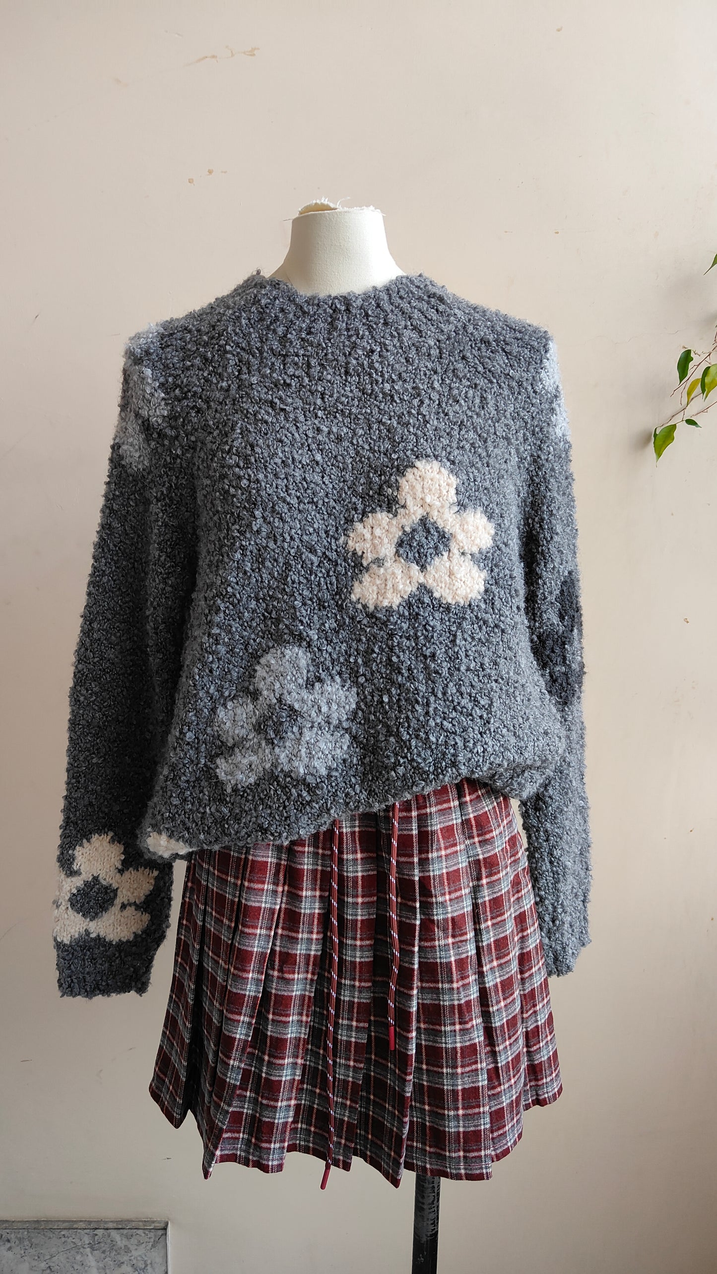 Pullover Teddy fiori