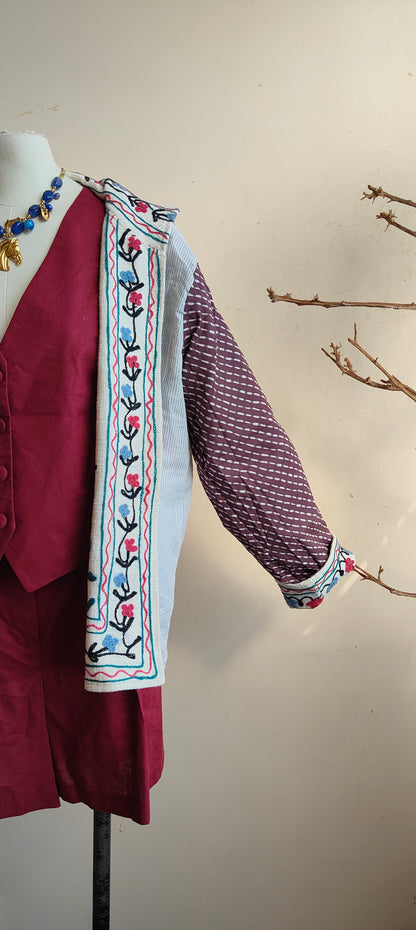Giacca Boho tasche Canapa
