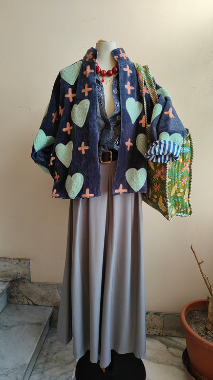 Giacca Boho con Tasche Laterali