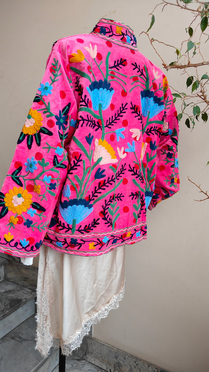 Giacca Boho con Tasche Laterali