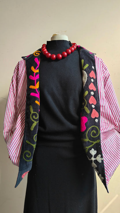 Giacca Boho con Tasche Laterali