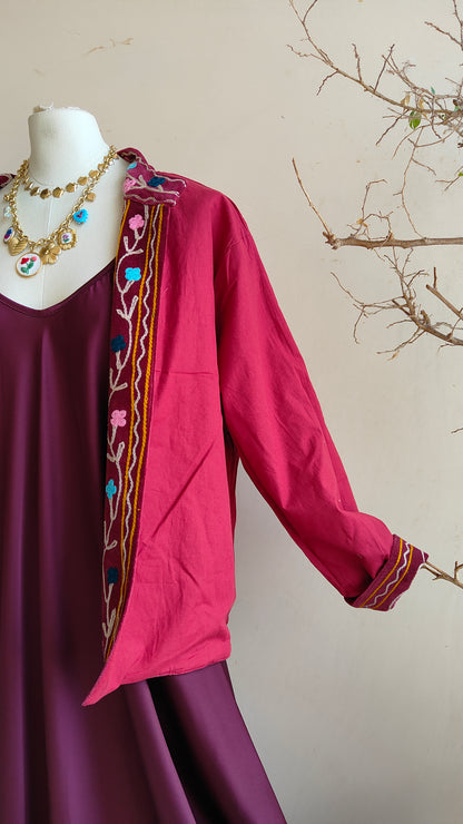 Giacca Boho con Tasche Laterali