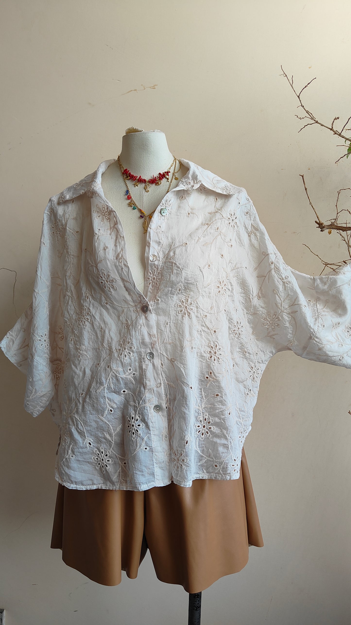 Camicia Ricamo Flora