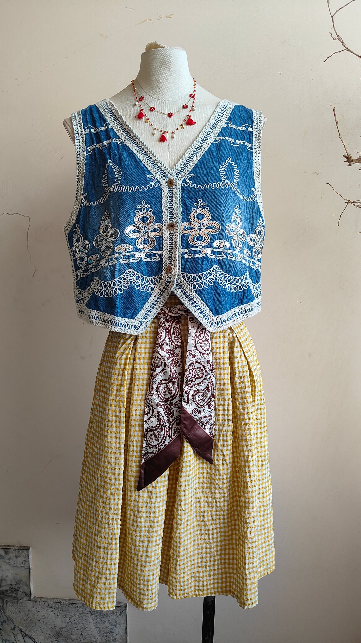 Gonna Pantalone Vichy Romance