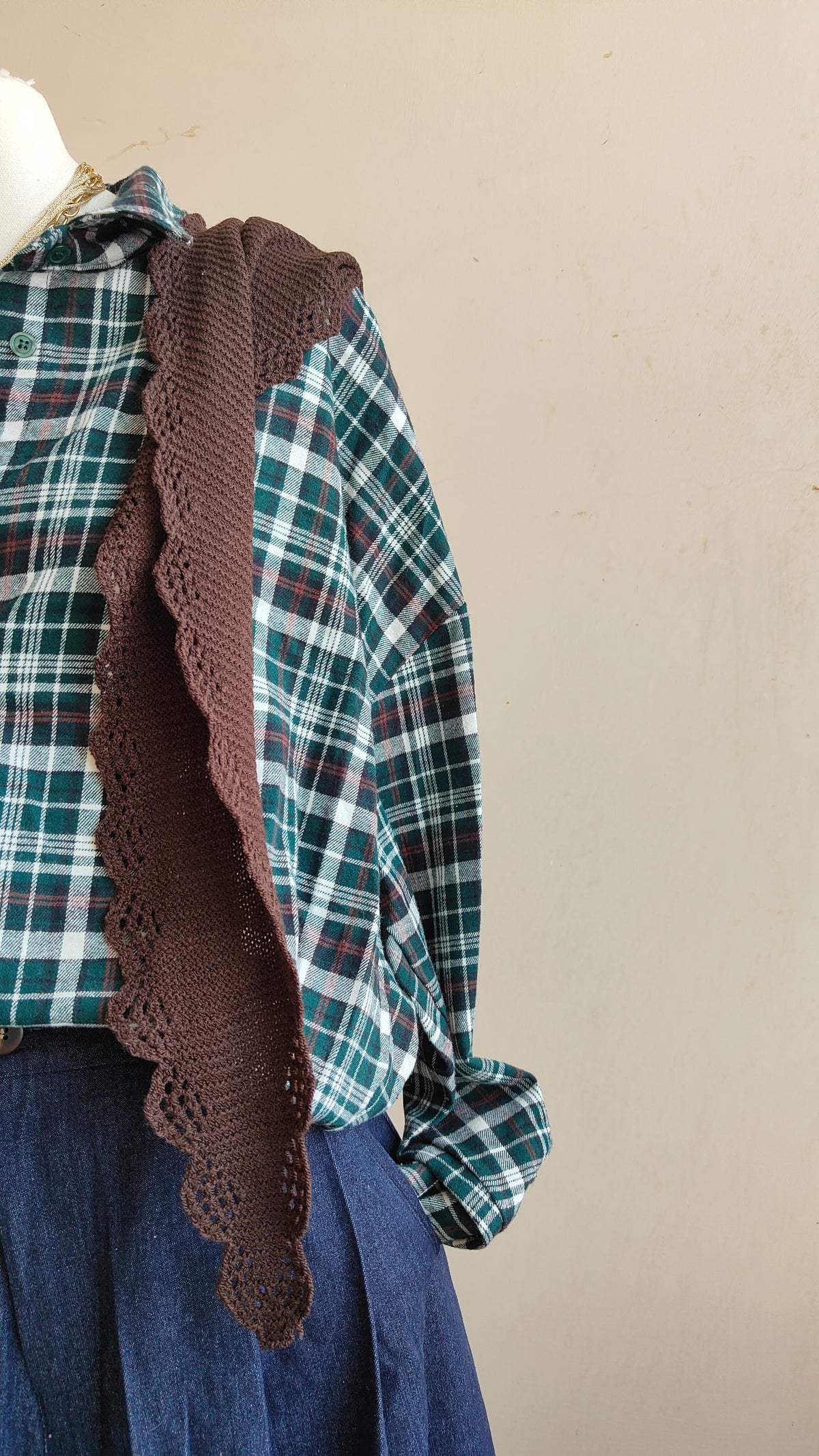 CAMICIA TARTAN CON CAPPUCCIO REMOVIBILE