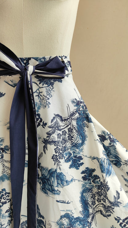 Gonna Toile de Jouy con fiocco