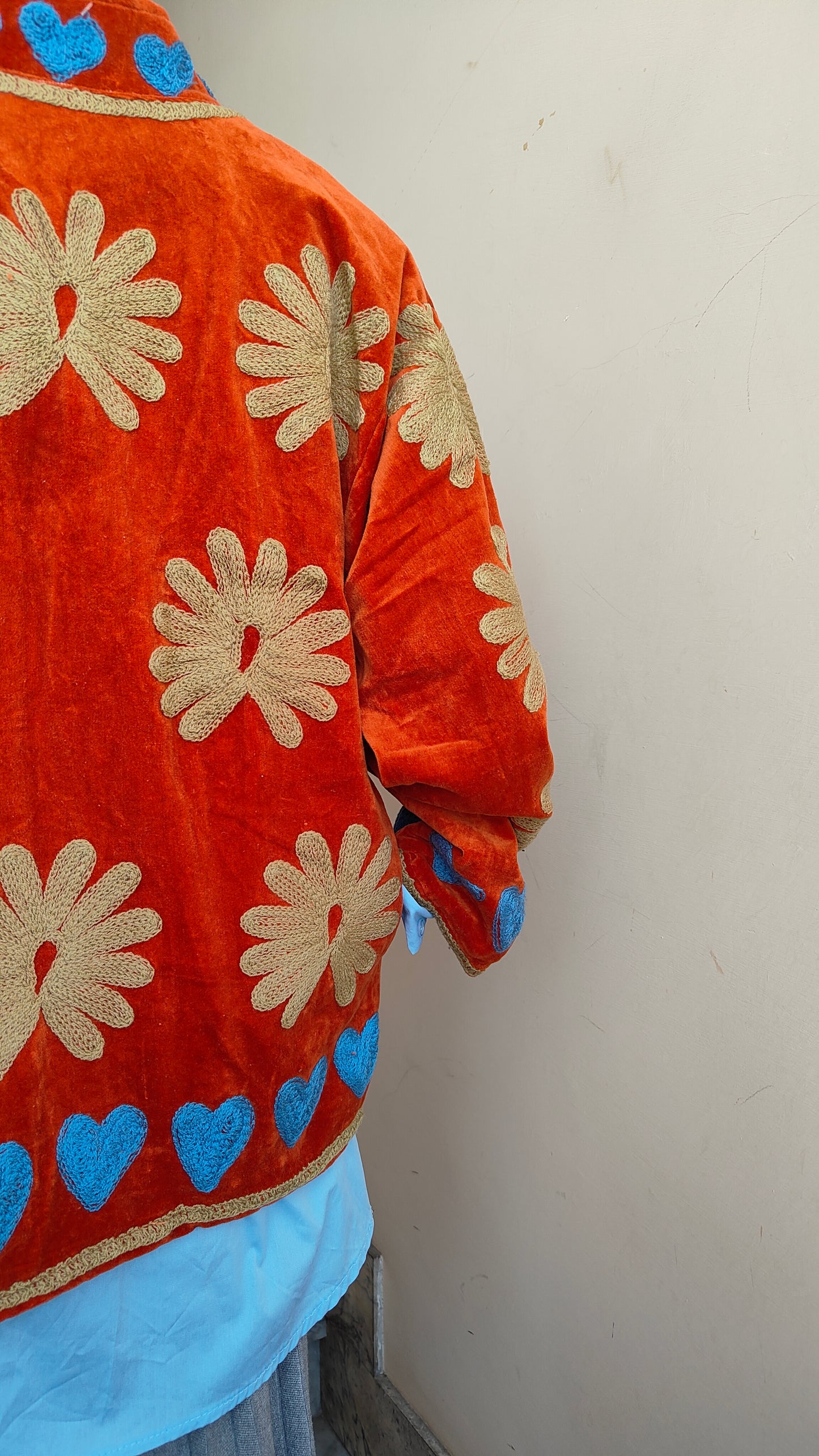 Giacca Boho con Tasche Laterali