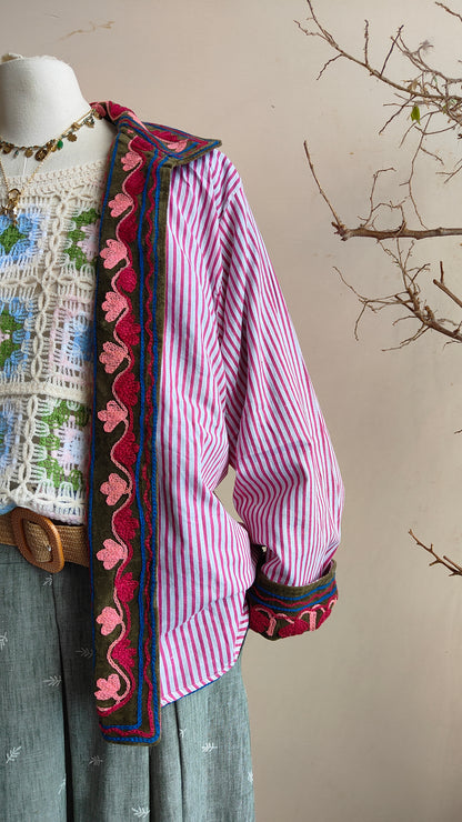 Giacca Boho con Tasche Laterali