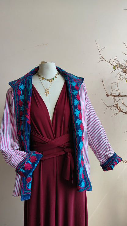 Giacca Boho con Tasche Laterali