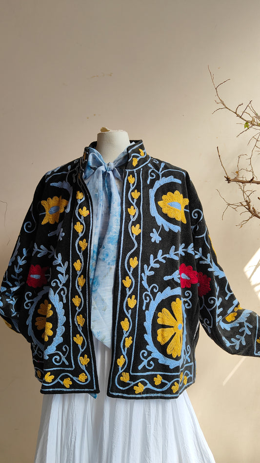 Giacca Boho con Tasche Laterali