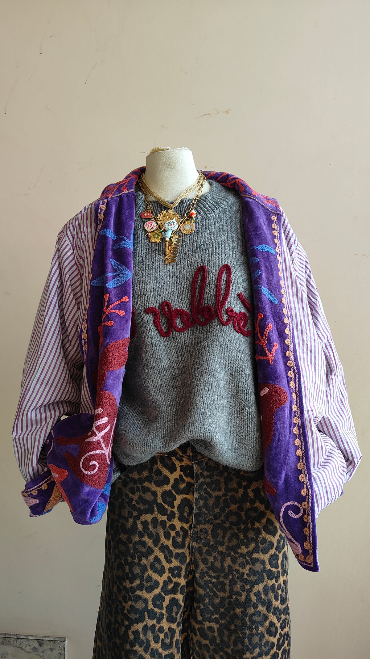 Giacca Boho con Tasche Laterali
