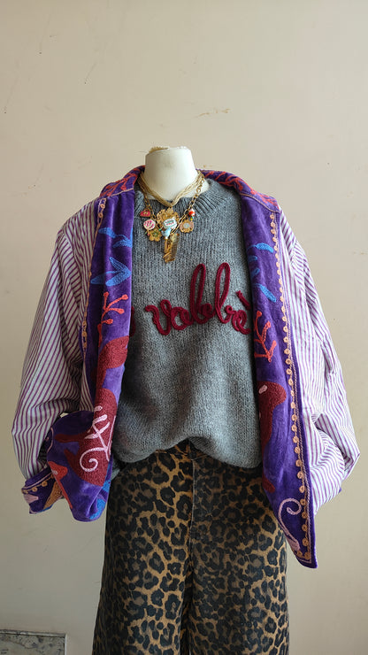 Giacca Boho con Tasche Laterali
