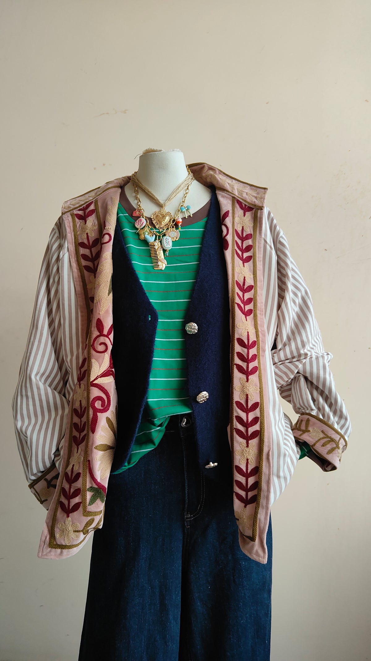 Giacca Boho con Tasche Laterali