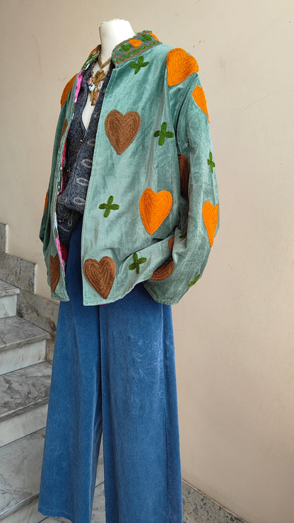 Giacca Boho con Tasche Laterali