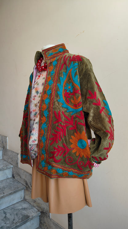Giacca Boho con Tasche Laterali