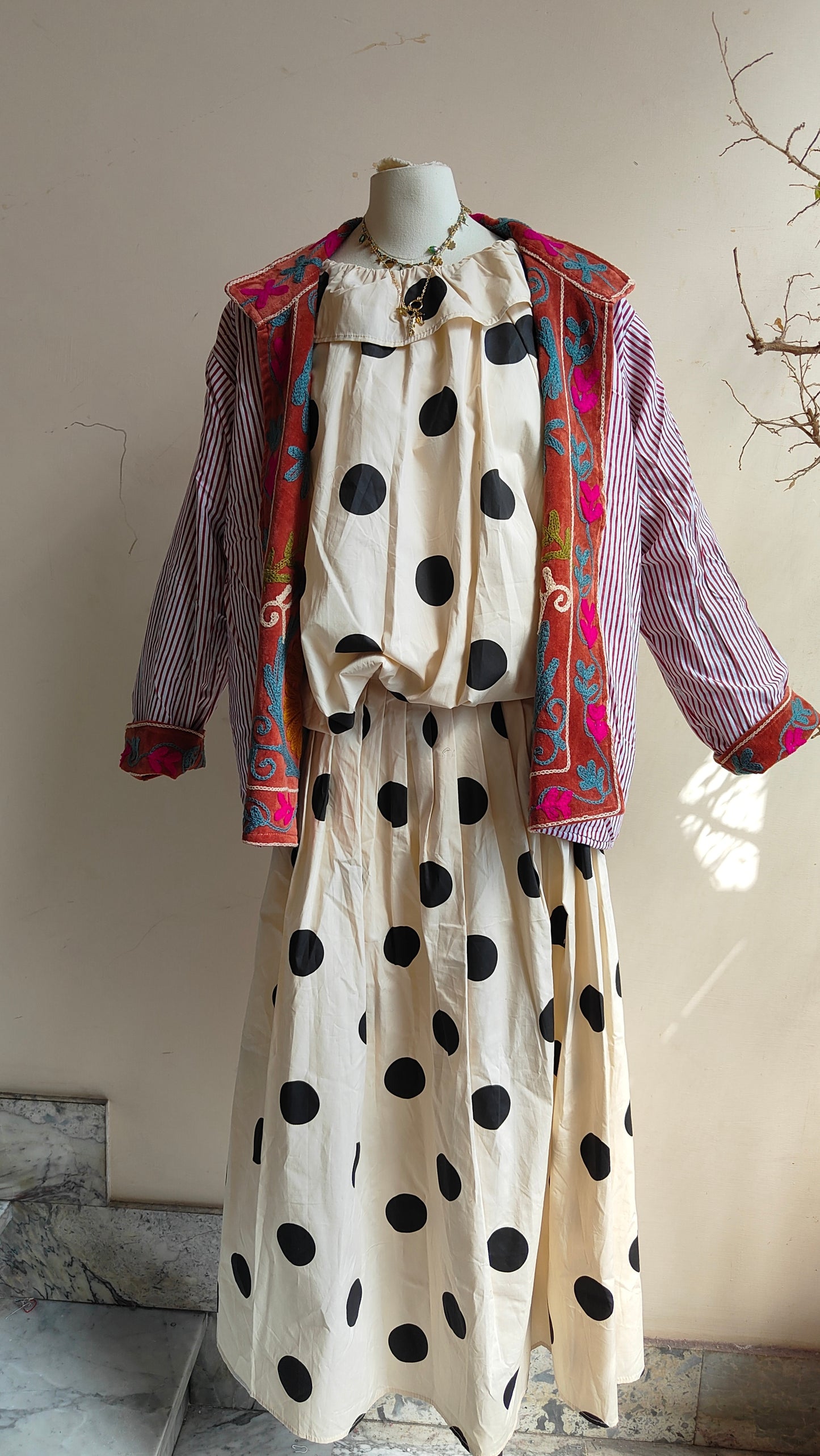 Giacca Boho con Tasche Laterali