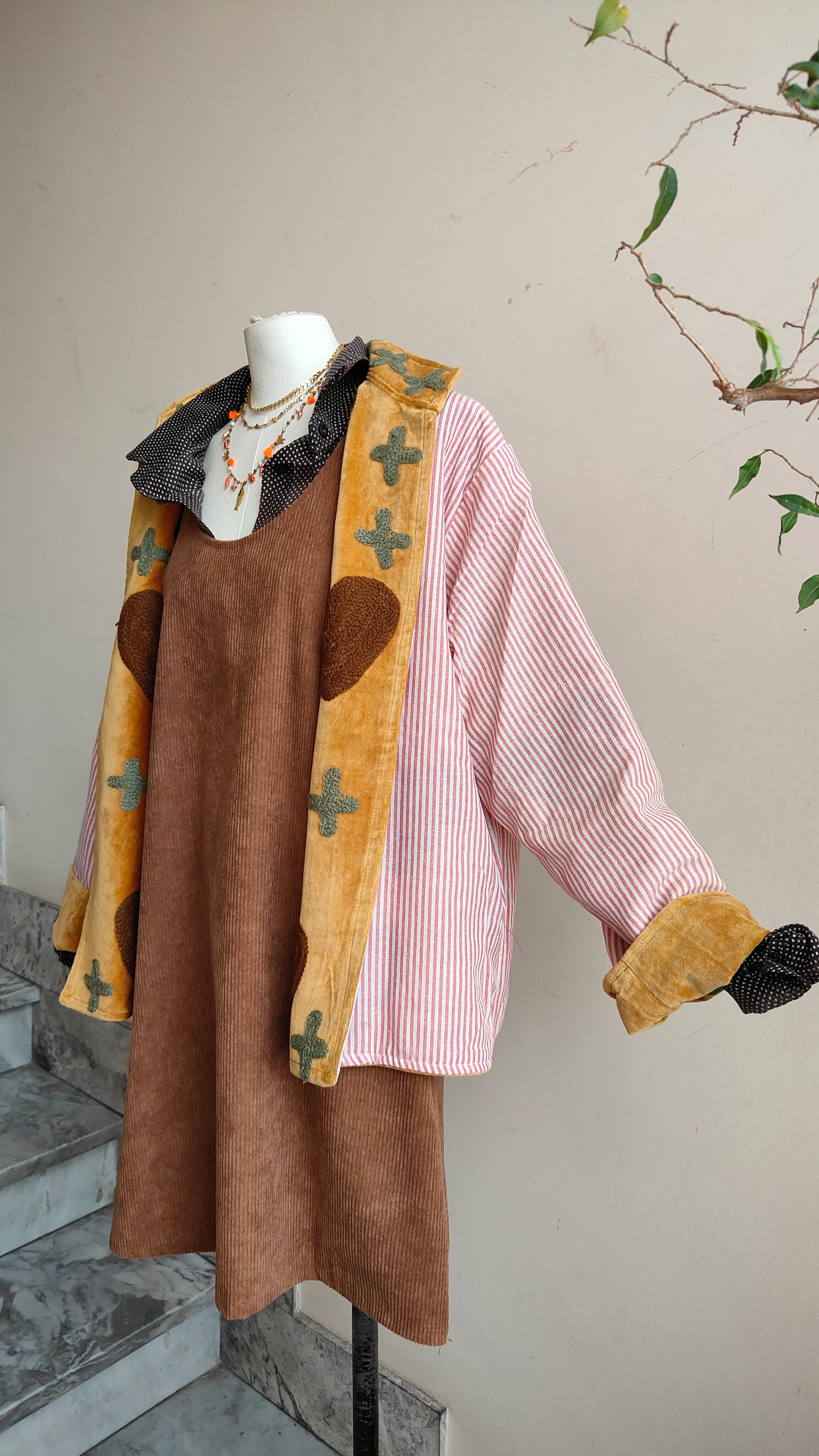 Giacca Boho con Tasche Laterali