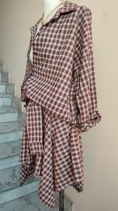 COMPLETO CHECK – CAMICIA & GONNA ASIMMETRICA