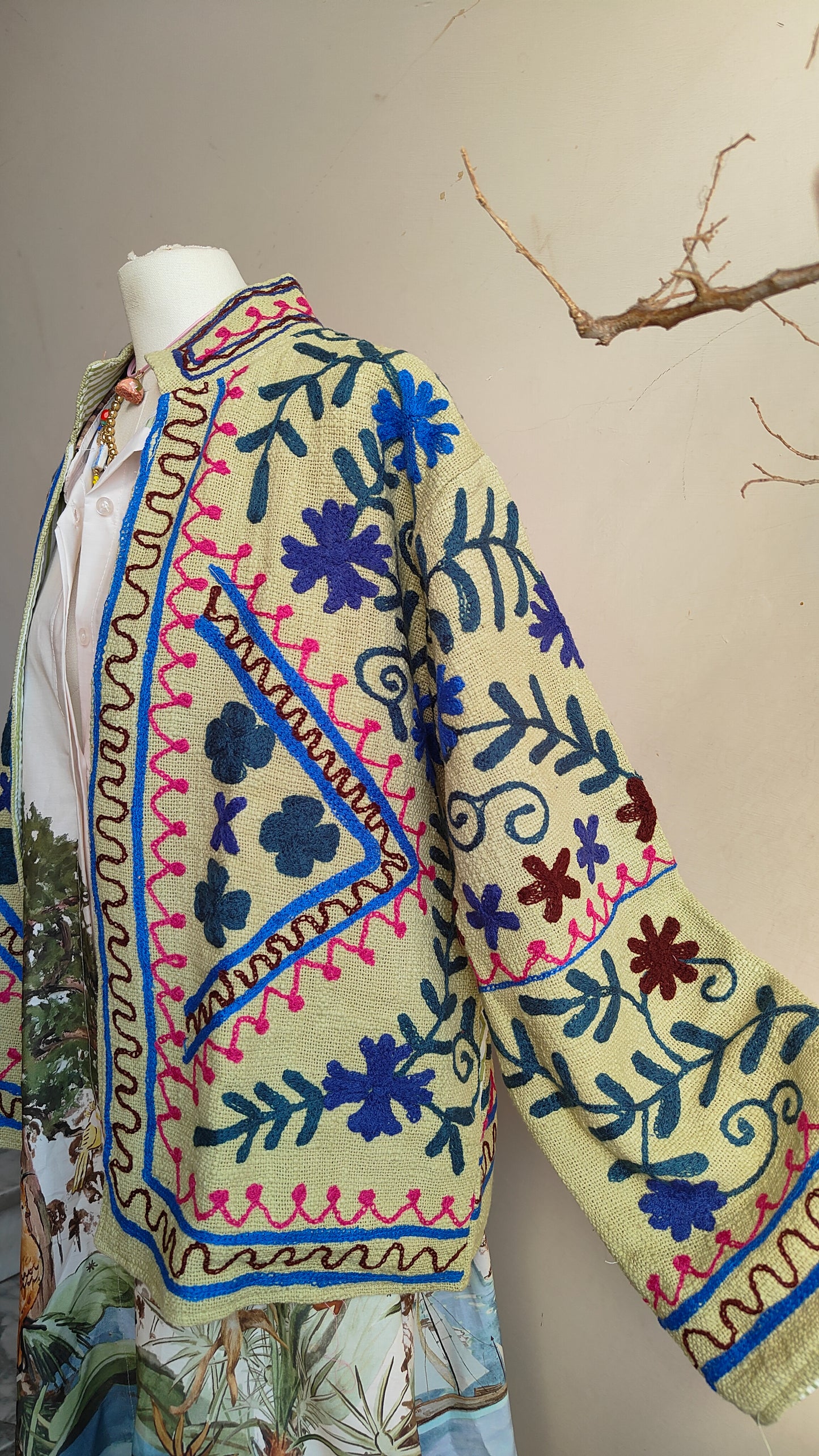 Giacca Boho tasche Canapa