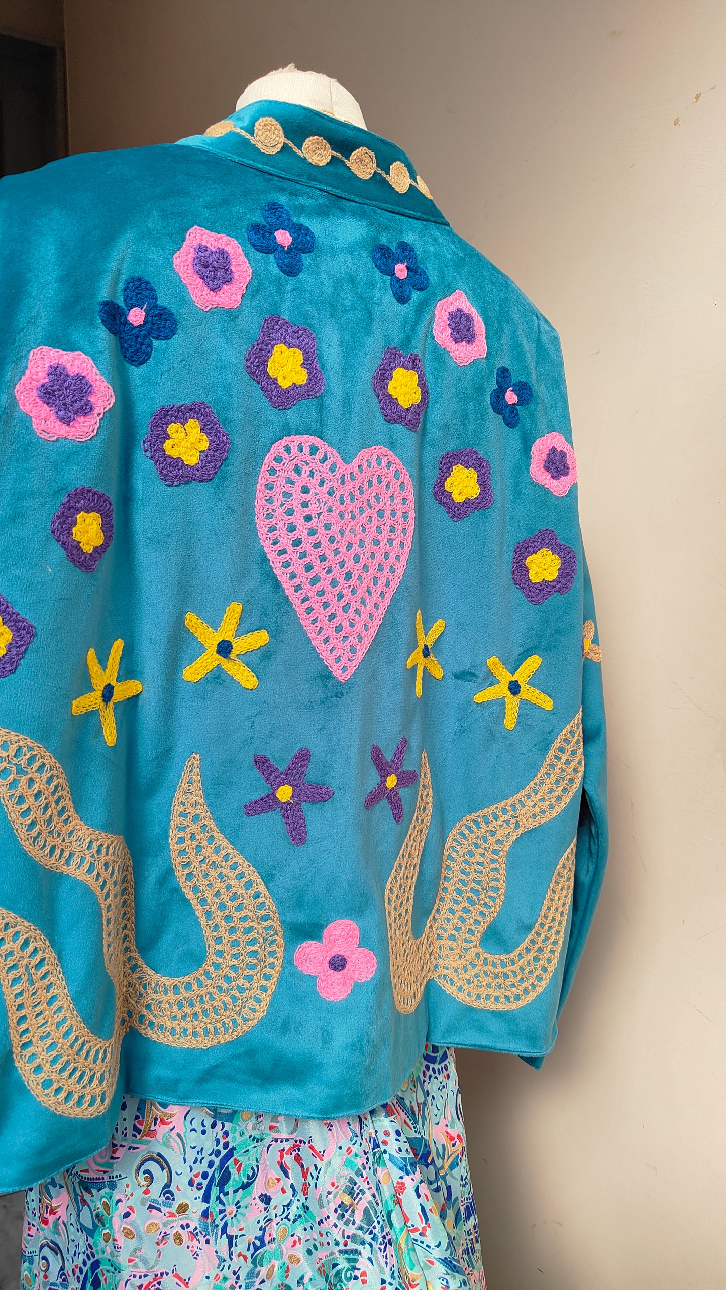 Giacca Boho con Tasche Laterali