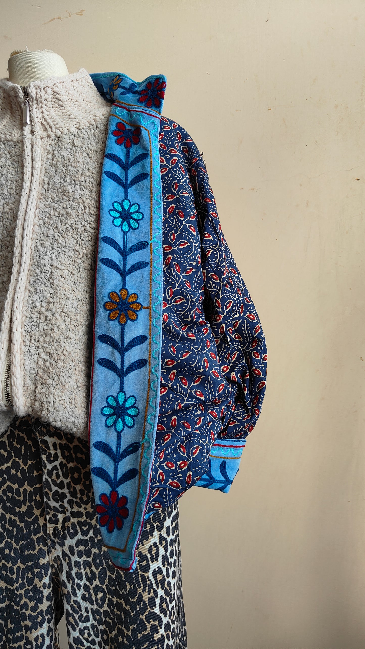 Giacca Boho con Tasche Laterali