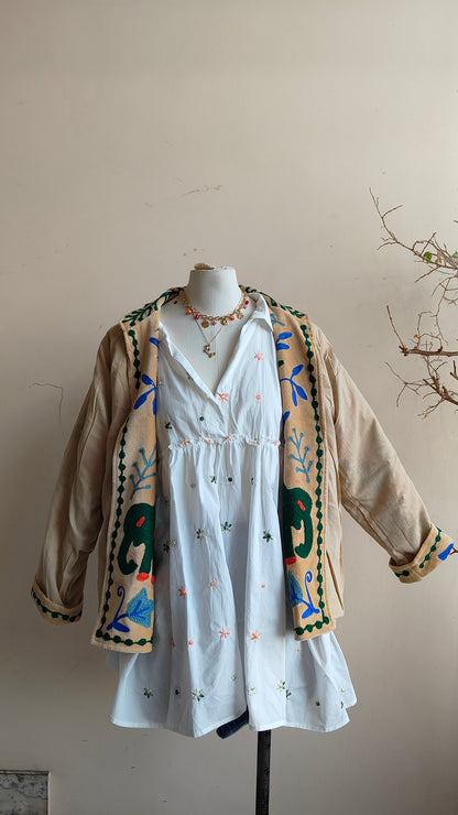 Giacca Boho con Tasche Laterali