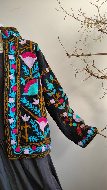 Giacca Boho con Tasche Laterali