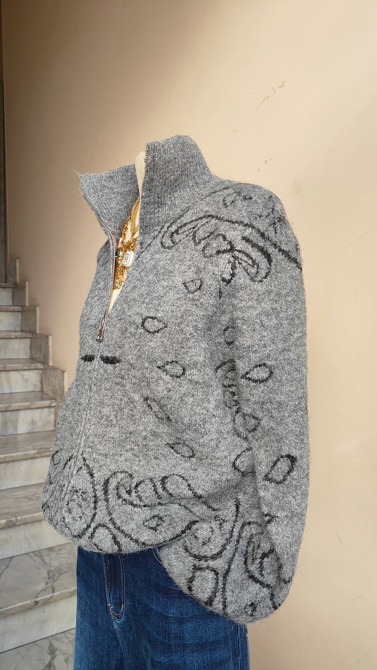 Cardigan Paisley Zip