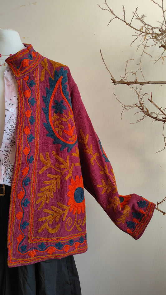 Giacca Boho tasche Canapa