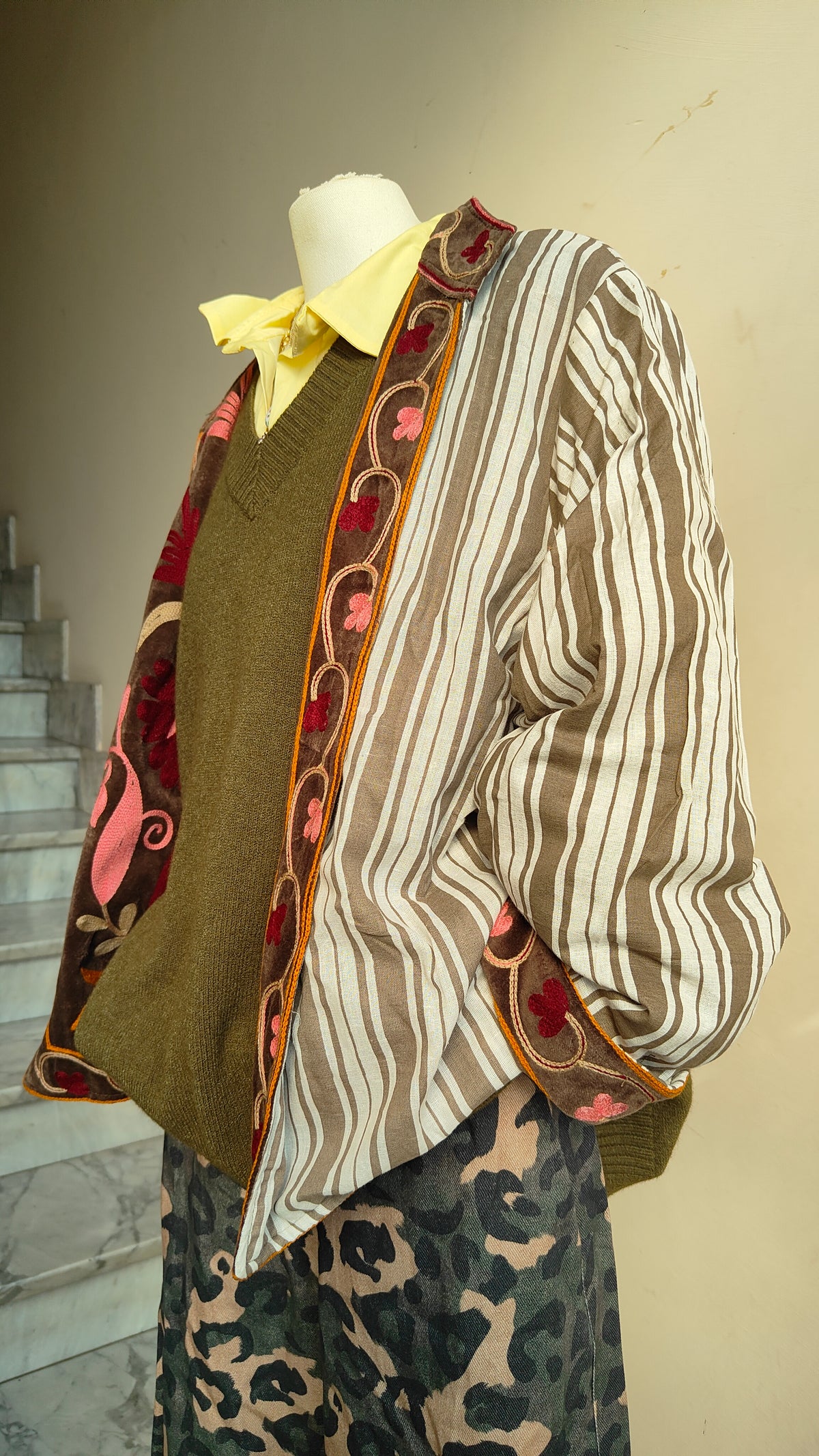Giacca Boho con Tasche Laterali