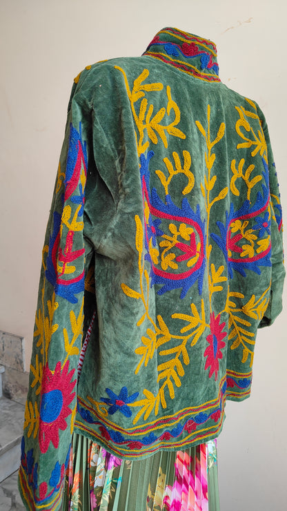 Giacca Boho con Tasche Laterali