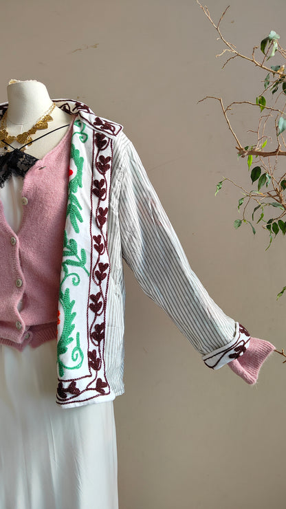 Giacca Boho con Tasche Laterali