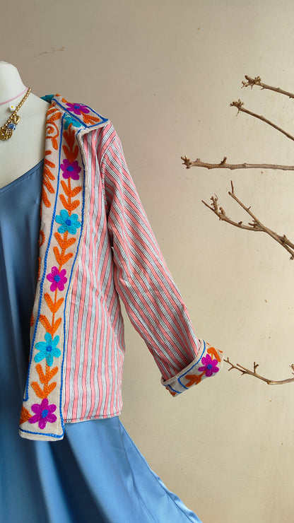 Giacca Boho con Tasche Laterali
